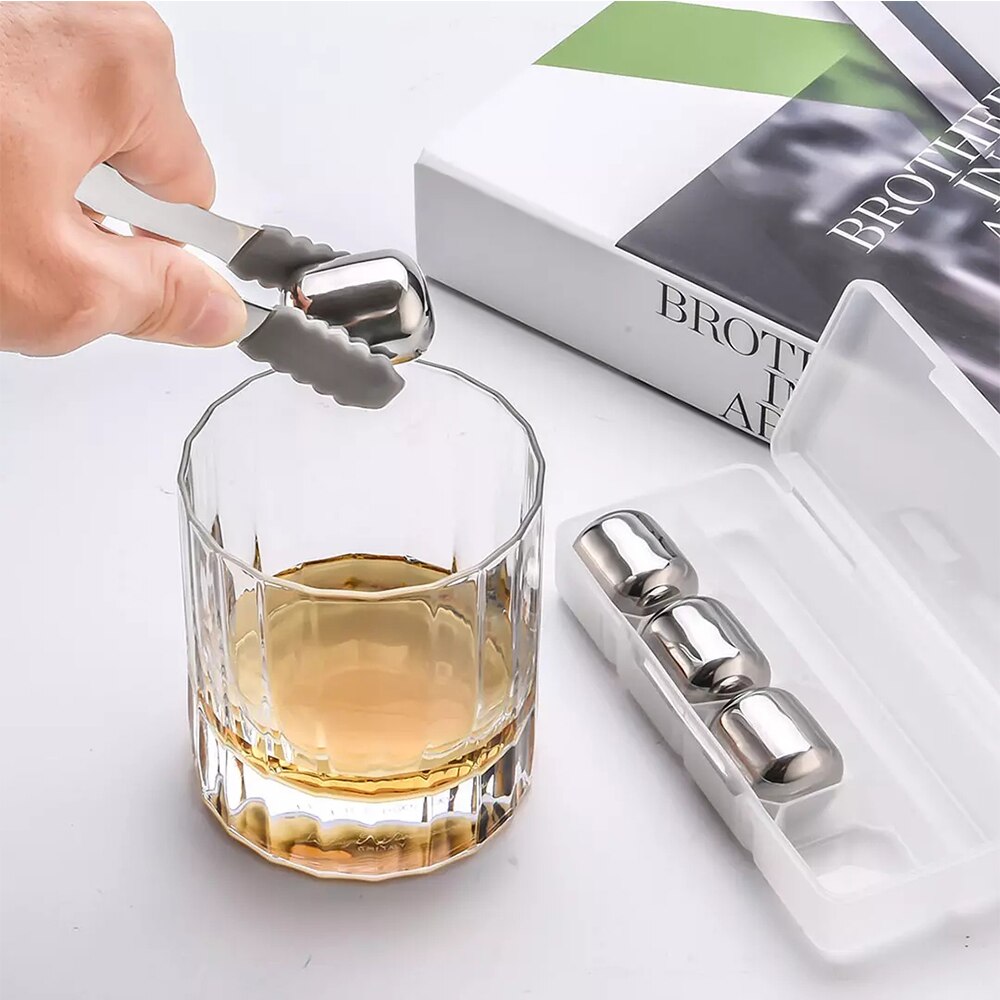C. J. Stainless Steel Ice Cubes